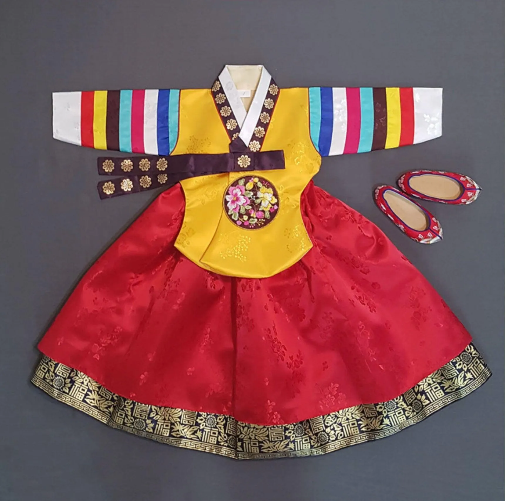Dachae Yellow Dangui Girl Hanbok (1-8YR)
