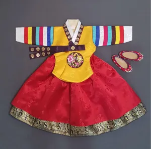 Dachae Yellow Dangui Girl Hanbok (1-8YR)