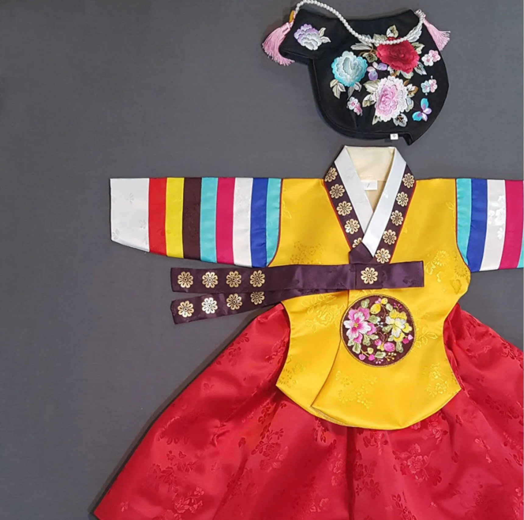Dachae Yellow Dangui Girl Hanbok (1-8YR)