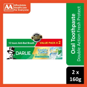 Darlie Double Action Fresh Protect 2 in 1 Mouthwash   Toothpaste Twin Pack 160gx2
