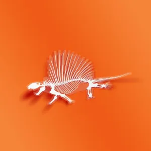 Dimetrodon Jumbo Fossil Synapsid Sticker