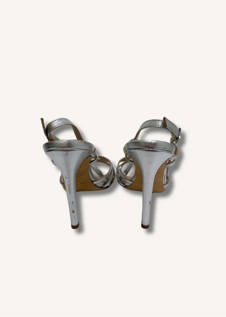 DVF Silver Heels