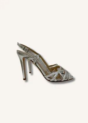 DVF Silver Heels