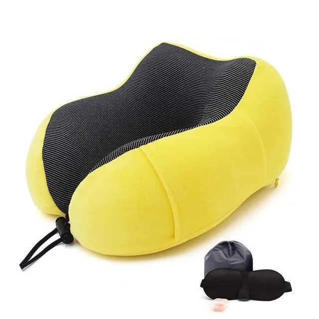 Ergonomic Memory Foam Travel Neck Pillow kit