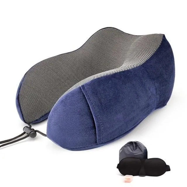 Ergonomic Memory Foam Travel Neck Pillow kit