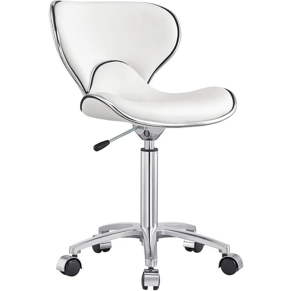Esperto Stool - WHITE / 16.5" - 23.75" Adjustable Seat Height by DIR Salon Furniture
