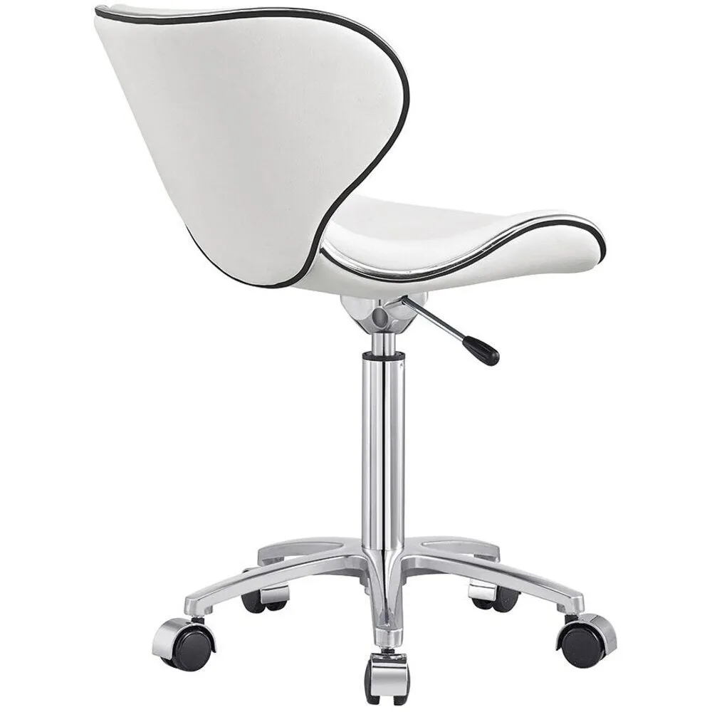 Esperto Stool - WHITE / 16.5" - 23.75" Adjustable Seat Height by DIR Salon Furniture