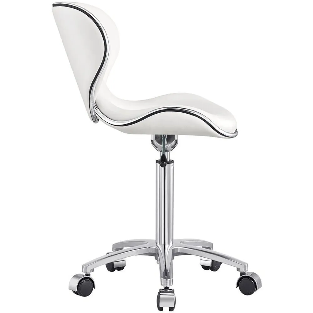 Esperto Stool - WHITE / 16.5" - 23.75" Adjustable Seat Height by DIR Salon Furniture