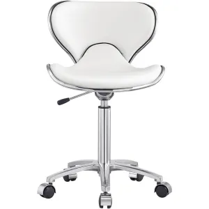Esperto Stool - WHITE / 16.5" - 23.75" Adjustable Seat Height by DIR Salon Furniture