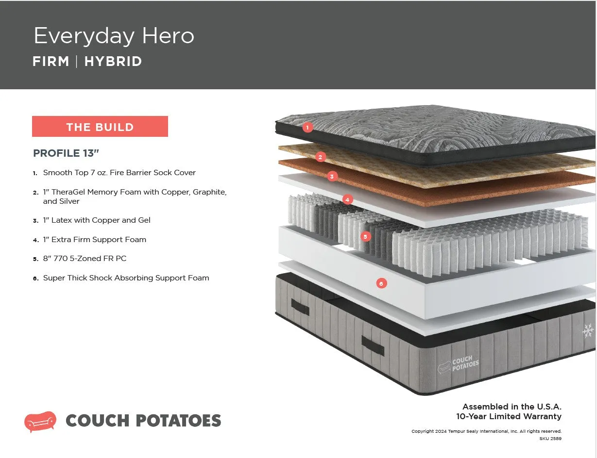 Everyday Hero Firm Hybrid Mattress