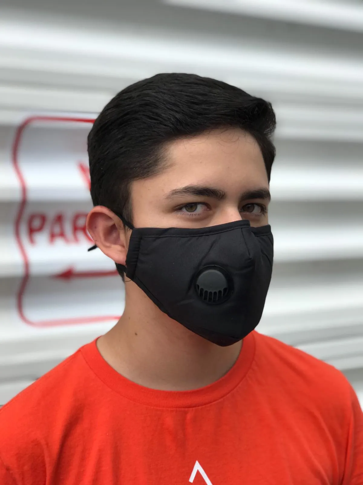 Fabric Masks Navy Blue, Red & Black. Reusable, Washable with filter and valve