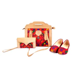 Fashion-Forward Matching Bags and Shoes | Tote Bag, Clutch Purse, and Elegant Ballet Shoes Nk-167