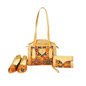 Fashion-Forward Matching Bags and Shoes | Tote Bag, Clutch Purse, and Elegant Ballet Shoes Nk-215