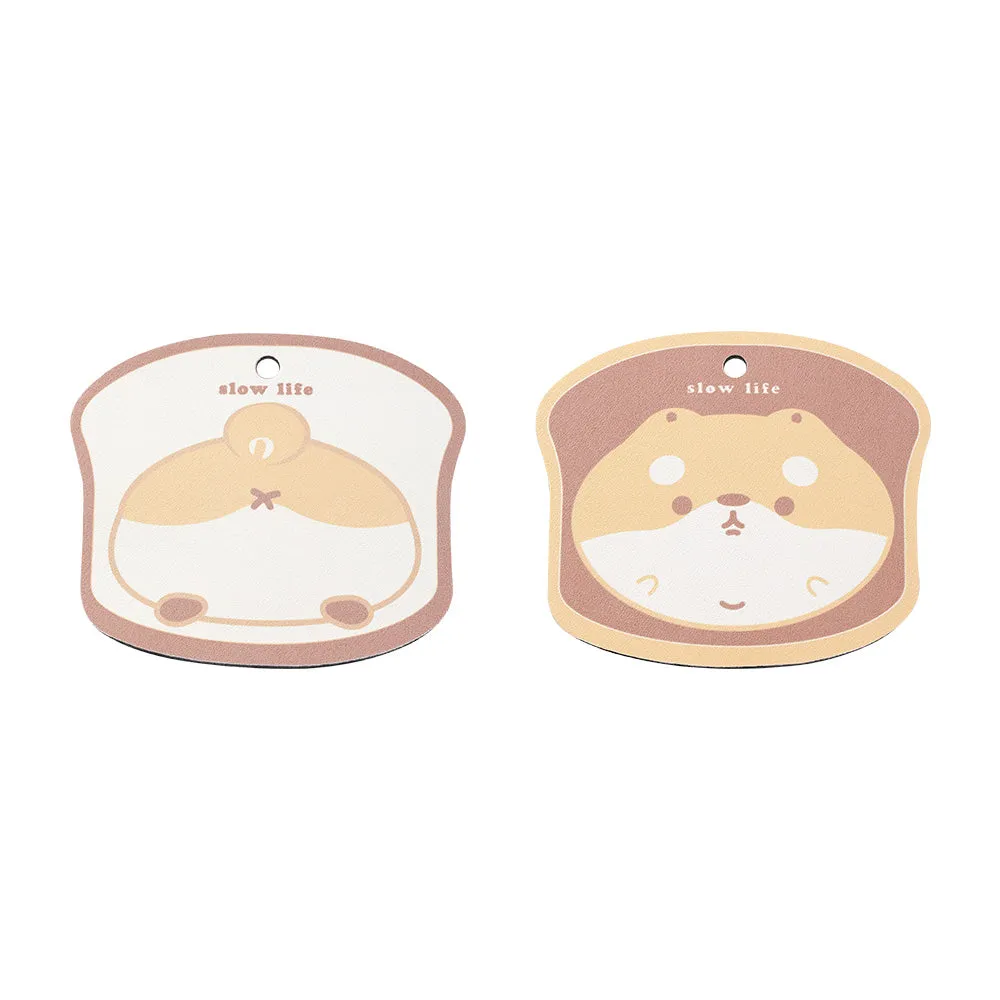 Fasola Absorbent Coasters Shiba Inu Design - 2 Pieces, 16.3*14.3cm
