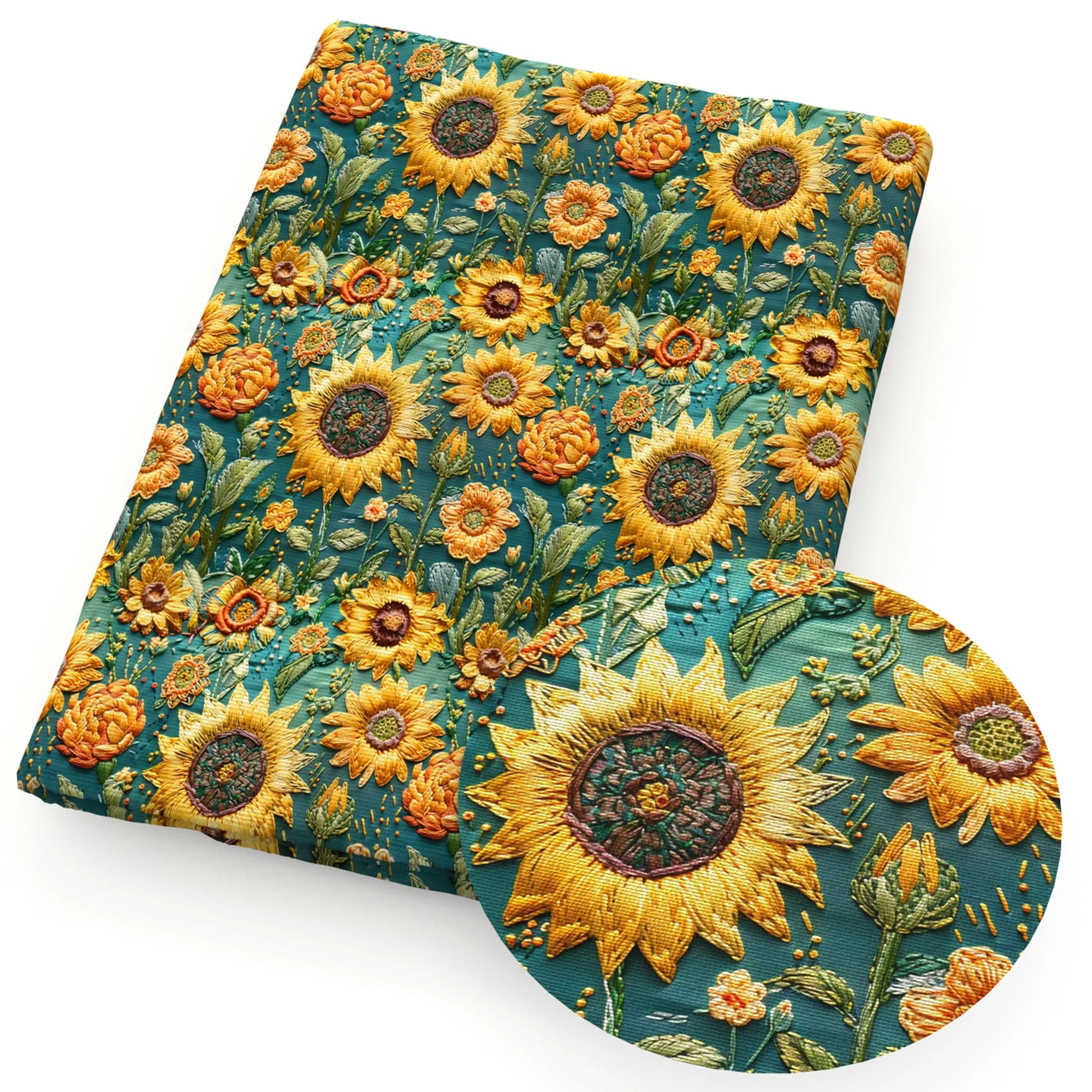 faux embroidery fabric