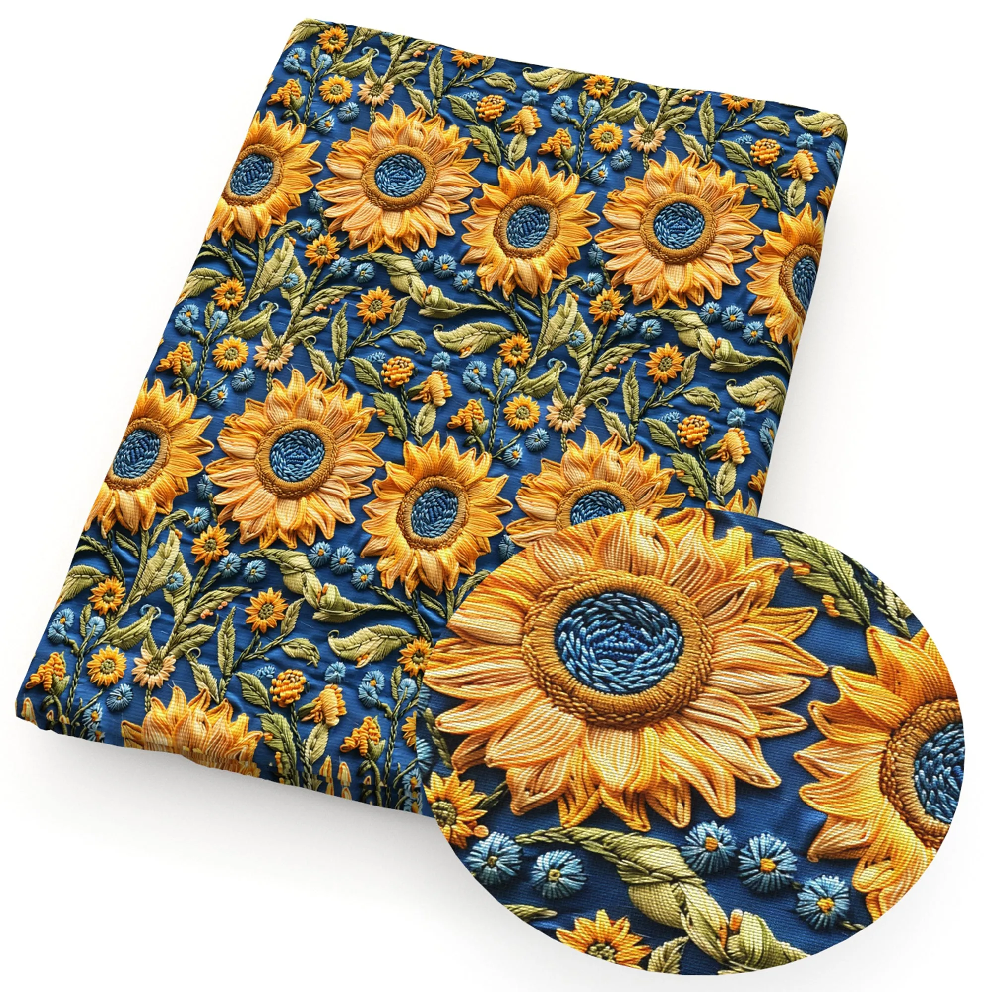 faux embroidery fabric