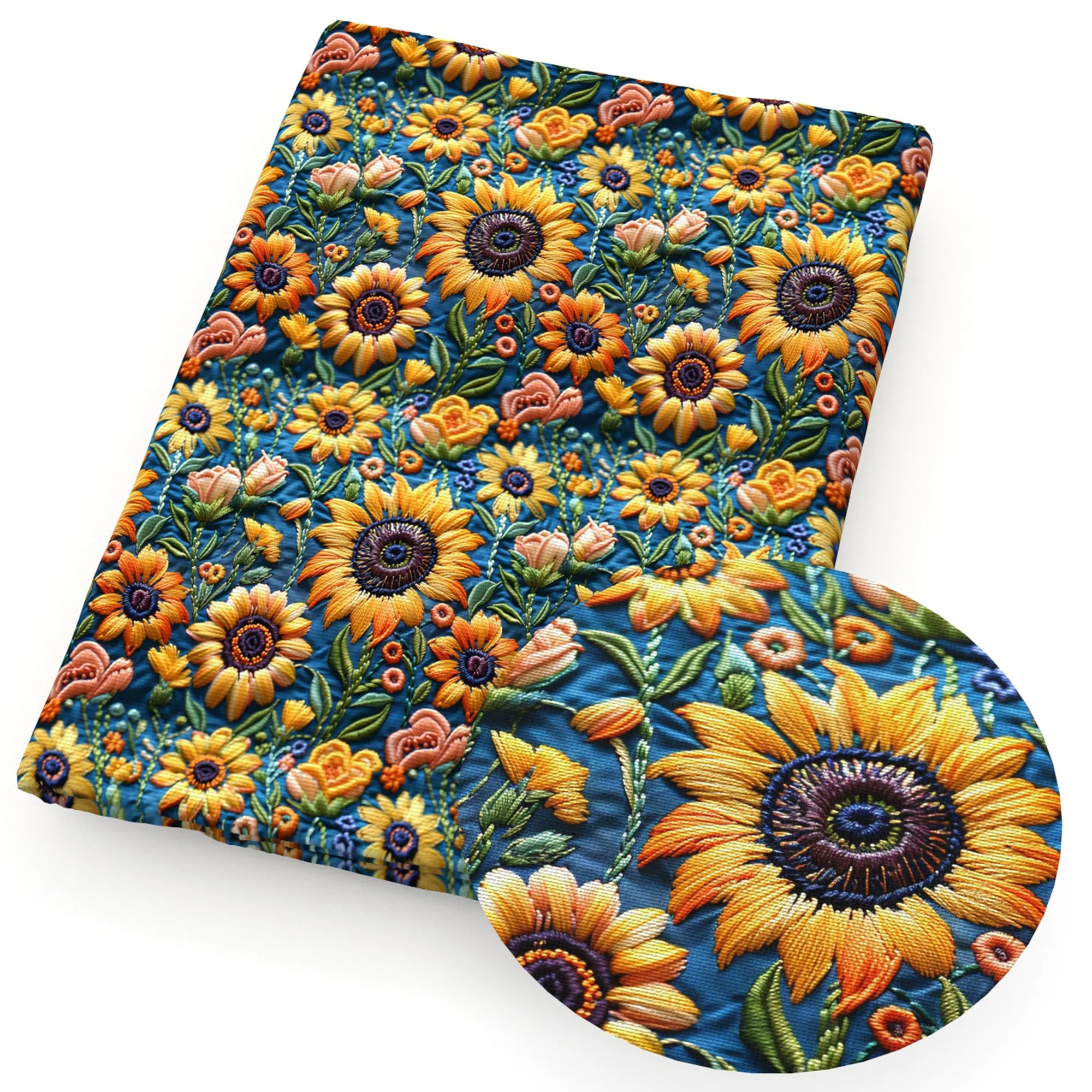 faux embroidery fabric