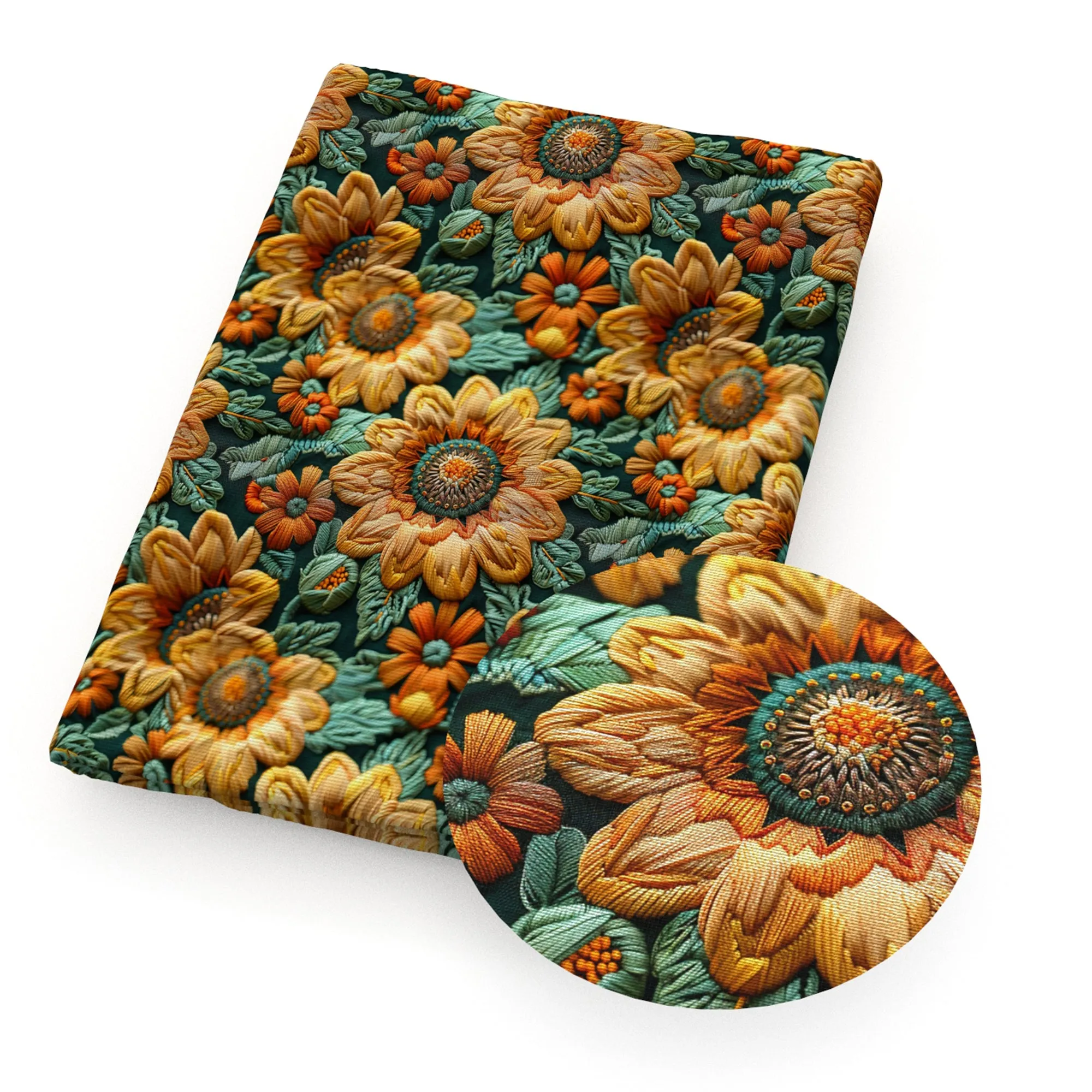 faux embroidery fabric