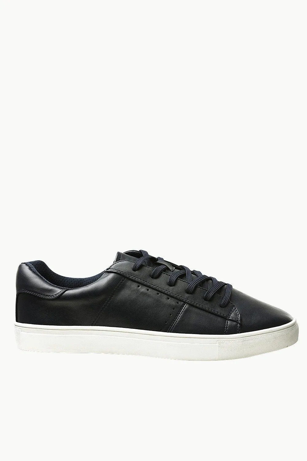 Faux Leather Lace Up Plimsolls