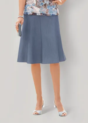 Flared skirt in stretch fabric