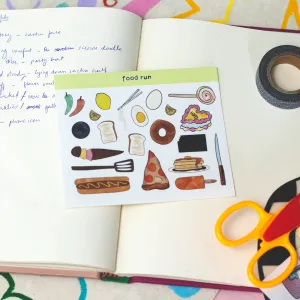 food run sticker sheet