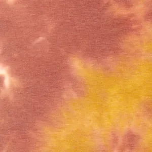 French Terry Tie Dye - Orange / Mustard / Ivory $11.49/yd