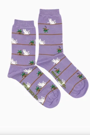 Friday Socks - Womens Mismatched Socks | Cats & Plants