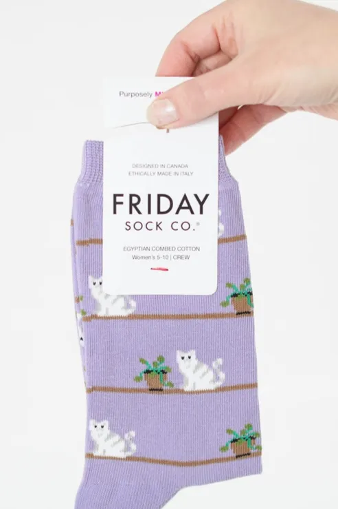Friday Socks - Womens Mismatched Socks | Cats & Plants