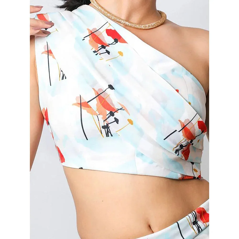 FUGA Painted Floret Ibiza Co-Ord Blue (Set of 2)