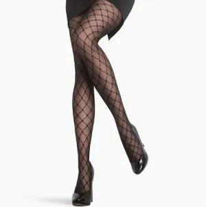 Fulfilled Heart  Black Comb Fishnet Pantyhose - FINAL SALE