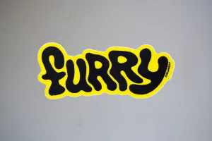 Furry Vinyl Sticker