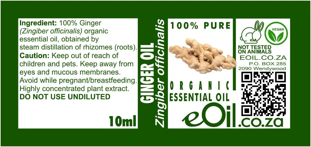 Ginger organic essential oil