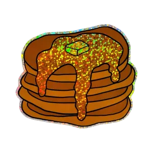 Glitter Pancakes Sticker