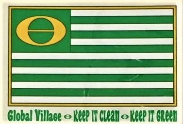 Global Village Sticker Ecology Flag