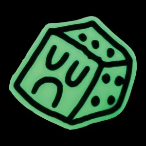 GLOW IN THE DARK DICE BOY STICKER