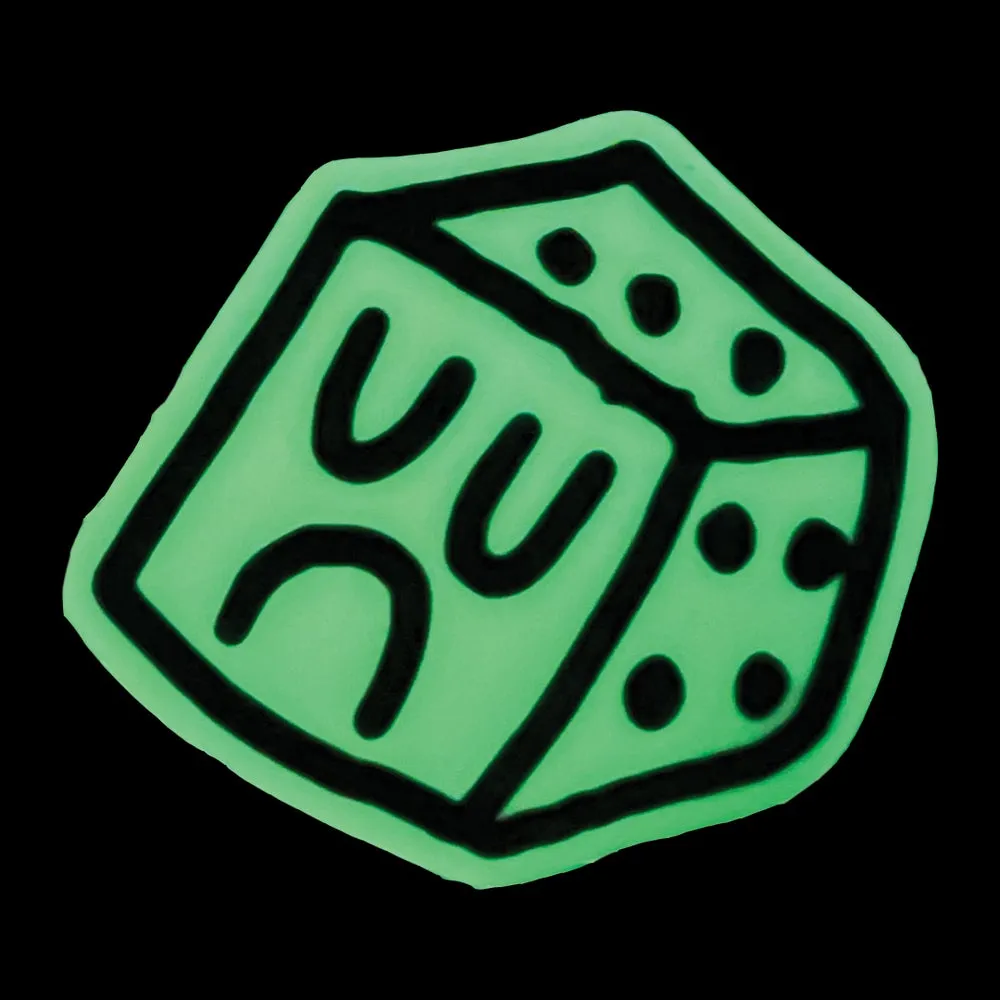 GLOW IN THE DARK DICE BOY STICKER