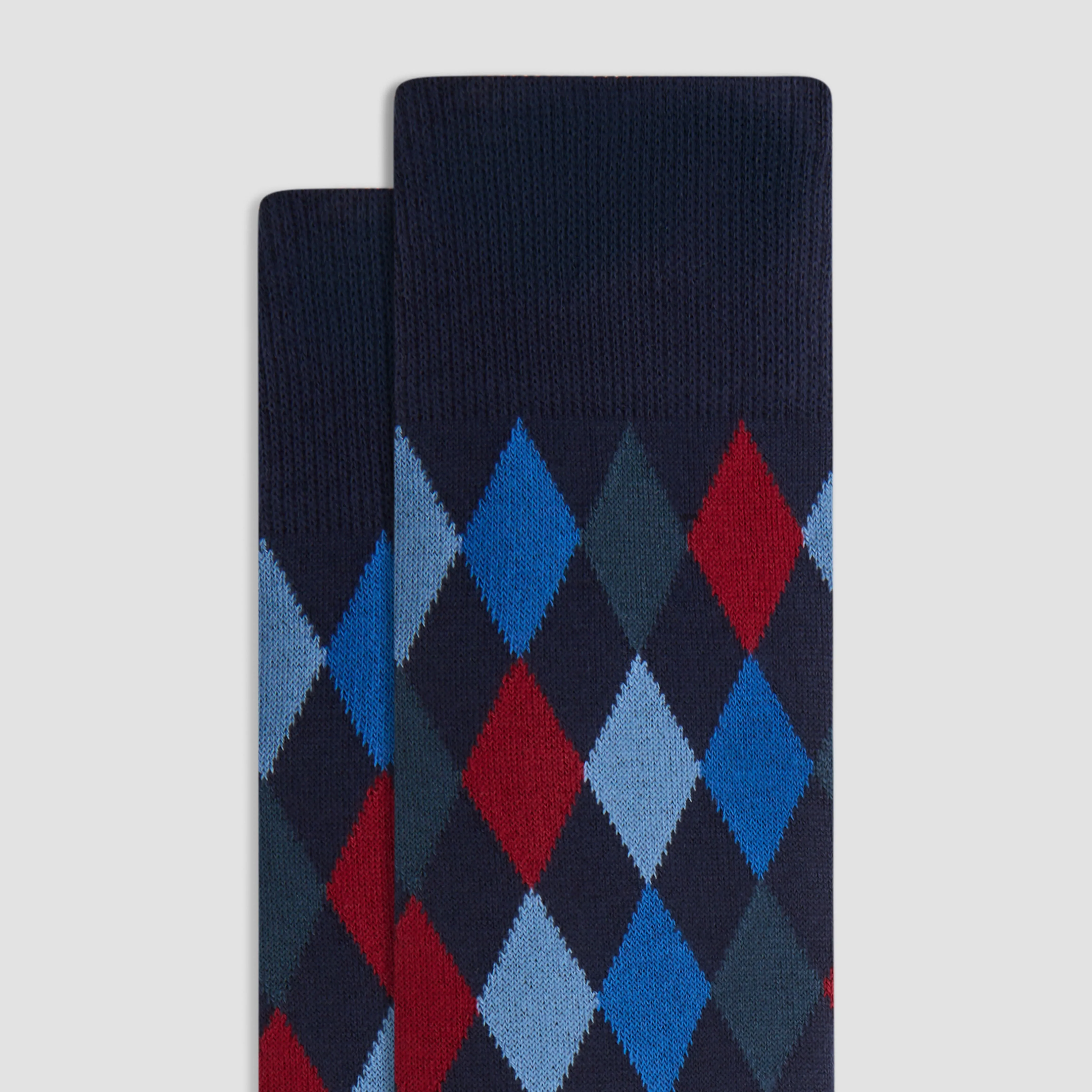 Harlequin Cashmere Mid-Calf Socks