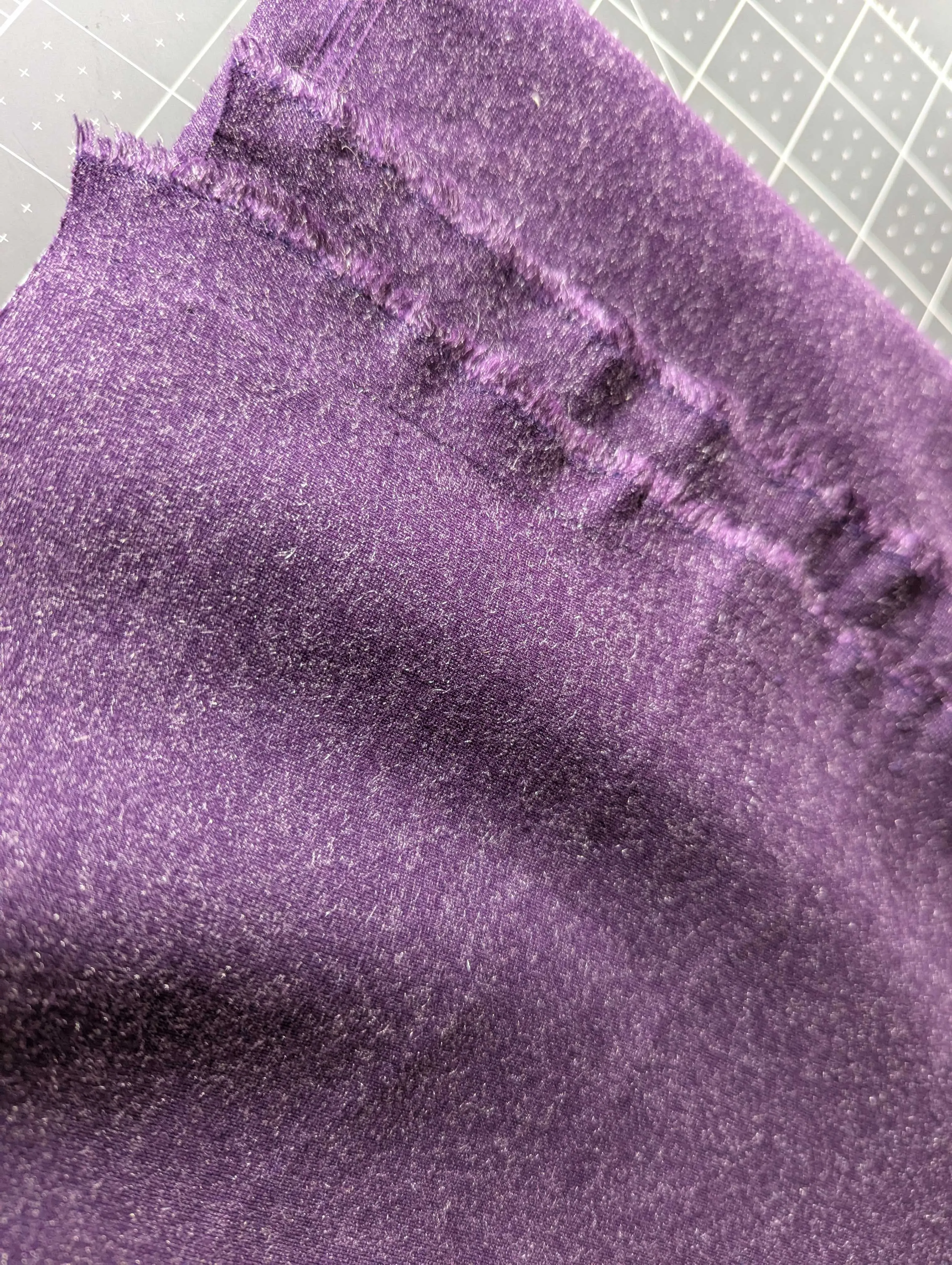 Heavy Purple Stretch Fabric with Silver Threads