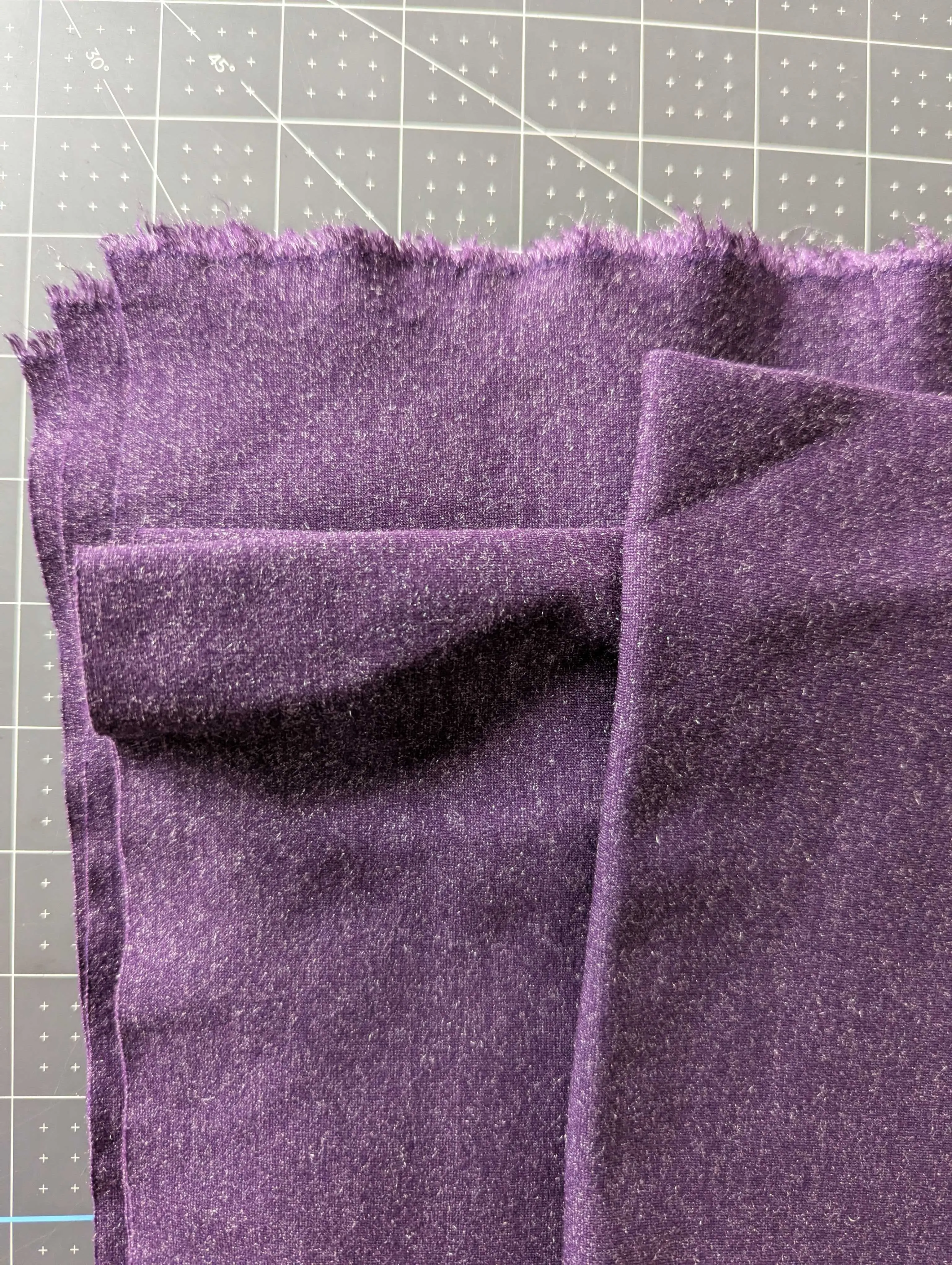 Heavy Purple Stretch Fabric with Silver Threads