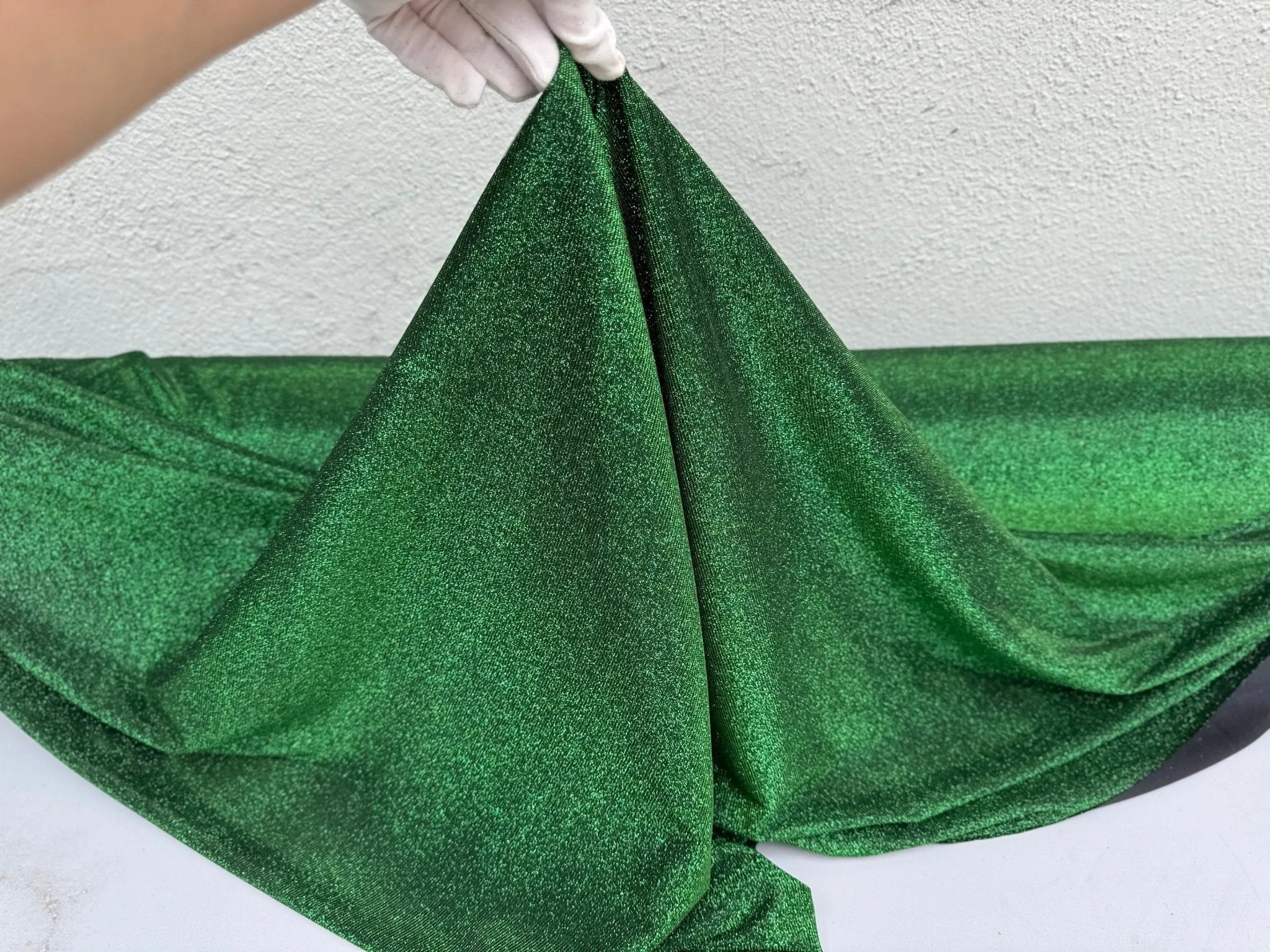 Hunter Green Metallic Foam Lurex