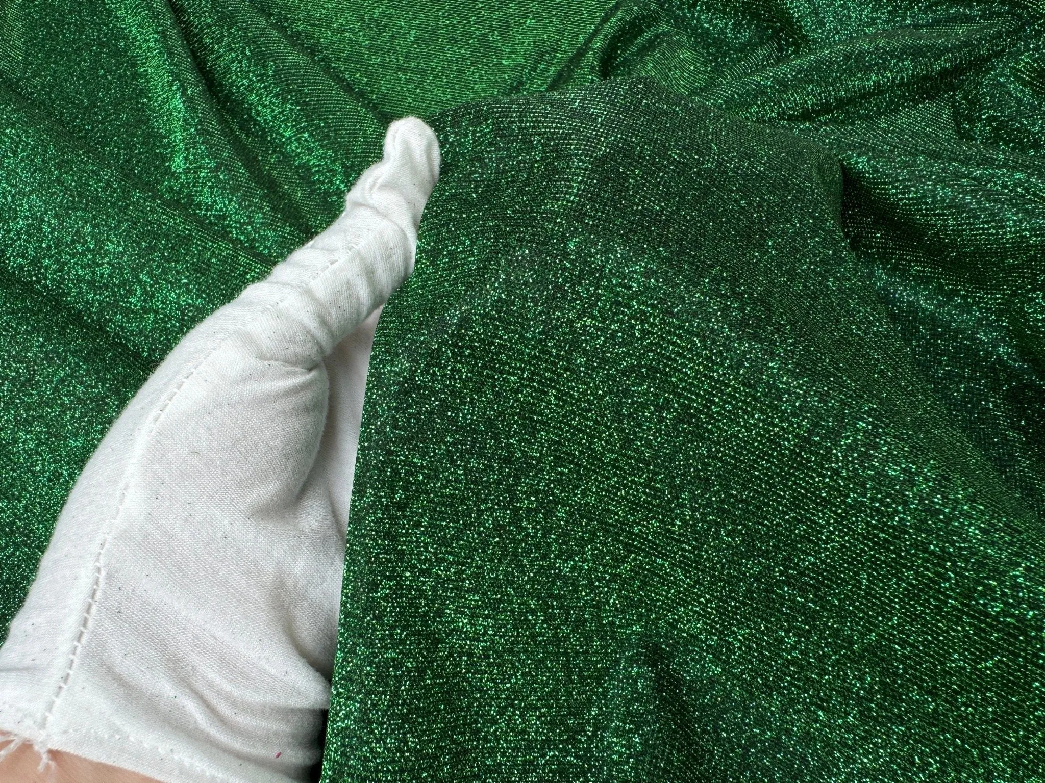 Hunter Green Metallic Foam Lurex