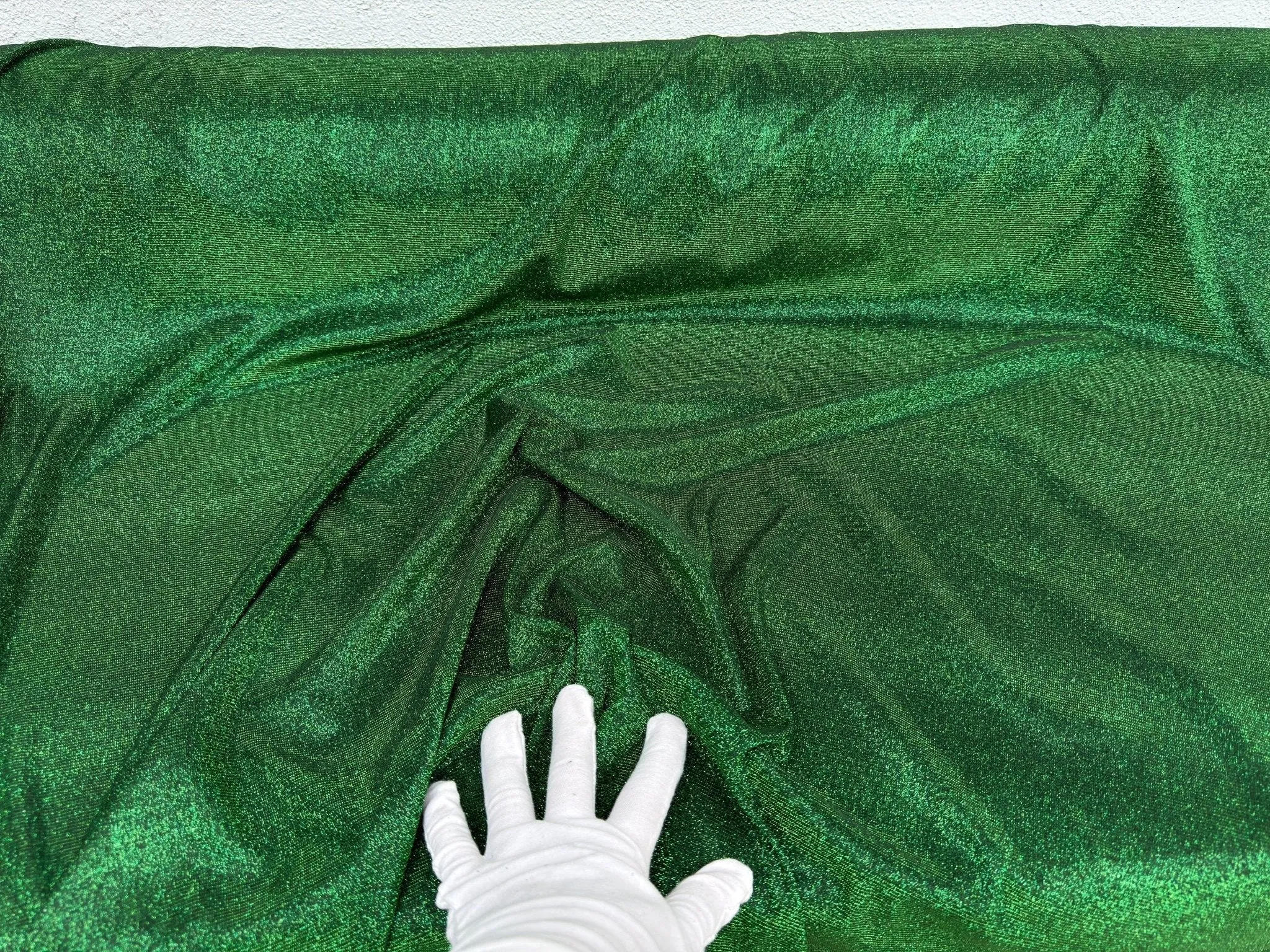 Hunter Green Metallic Foam Lurex