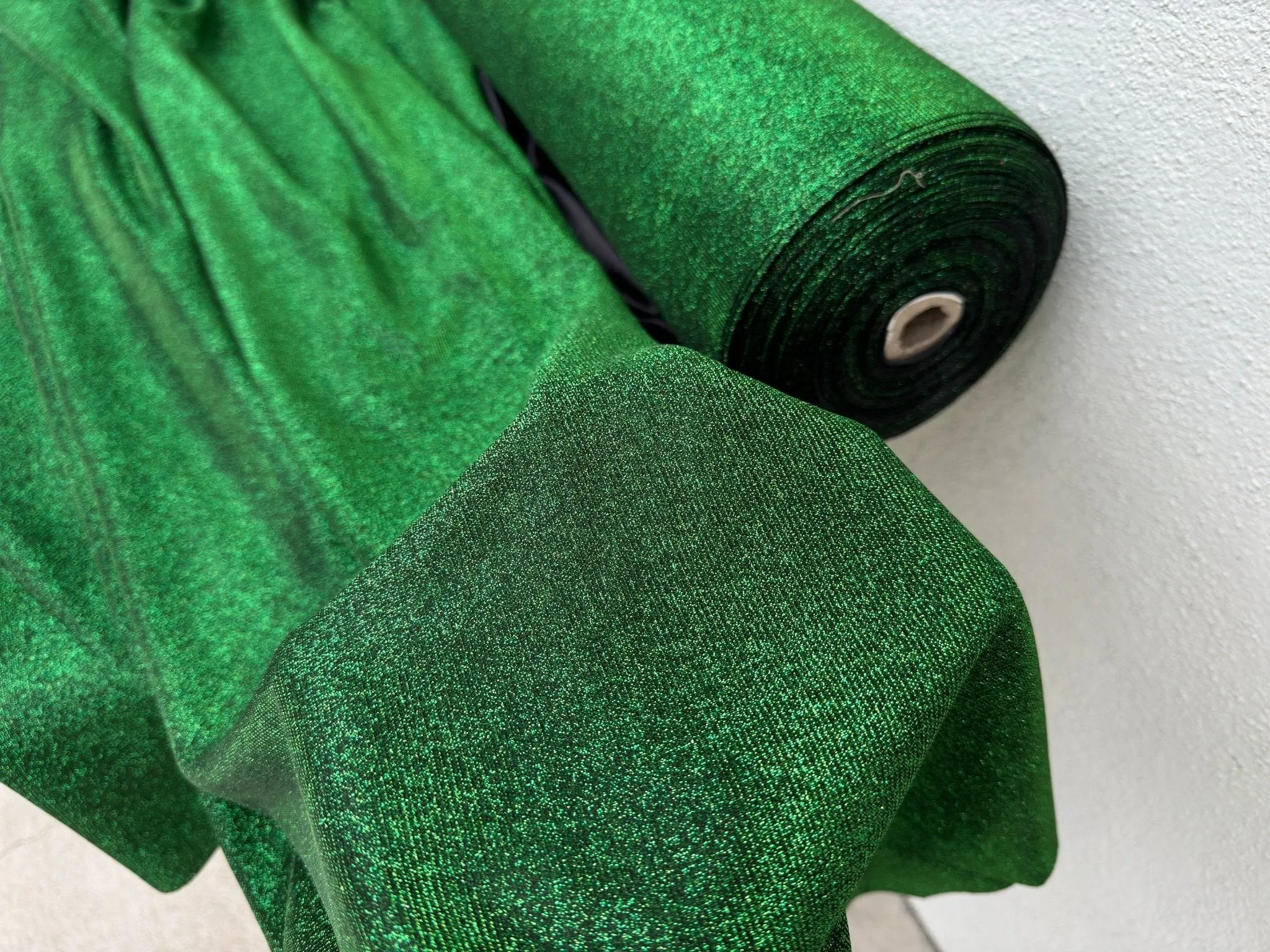 Hunter Green Metallic Foam Lurex