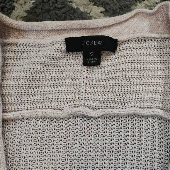 J crew relaxed cotton linen cardigan sweater