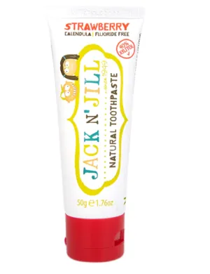 Jack n 'Jill natural organic infant children strawberry toothpaste 50 grams