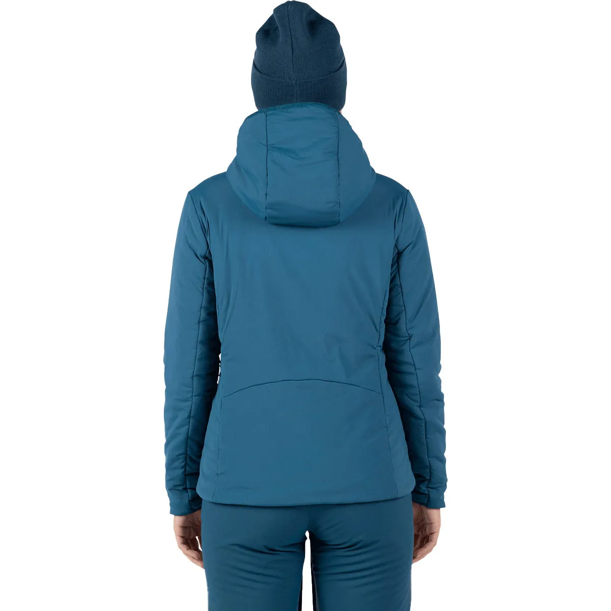 Jaqueta feminina com capuz Opside em azul pesado Insul Rossignol