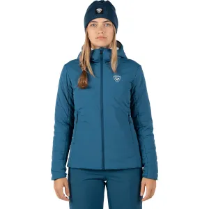 Jaqueta feminina com capuz Opside em azul pesado Insul Rossignol