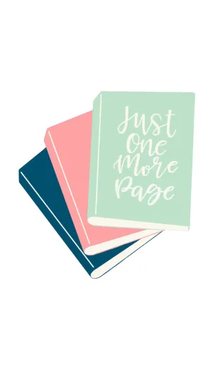 Just One More Page Vinyl Sticker