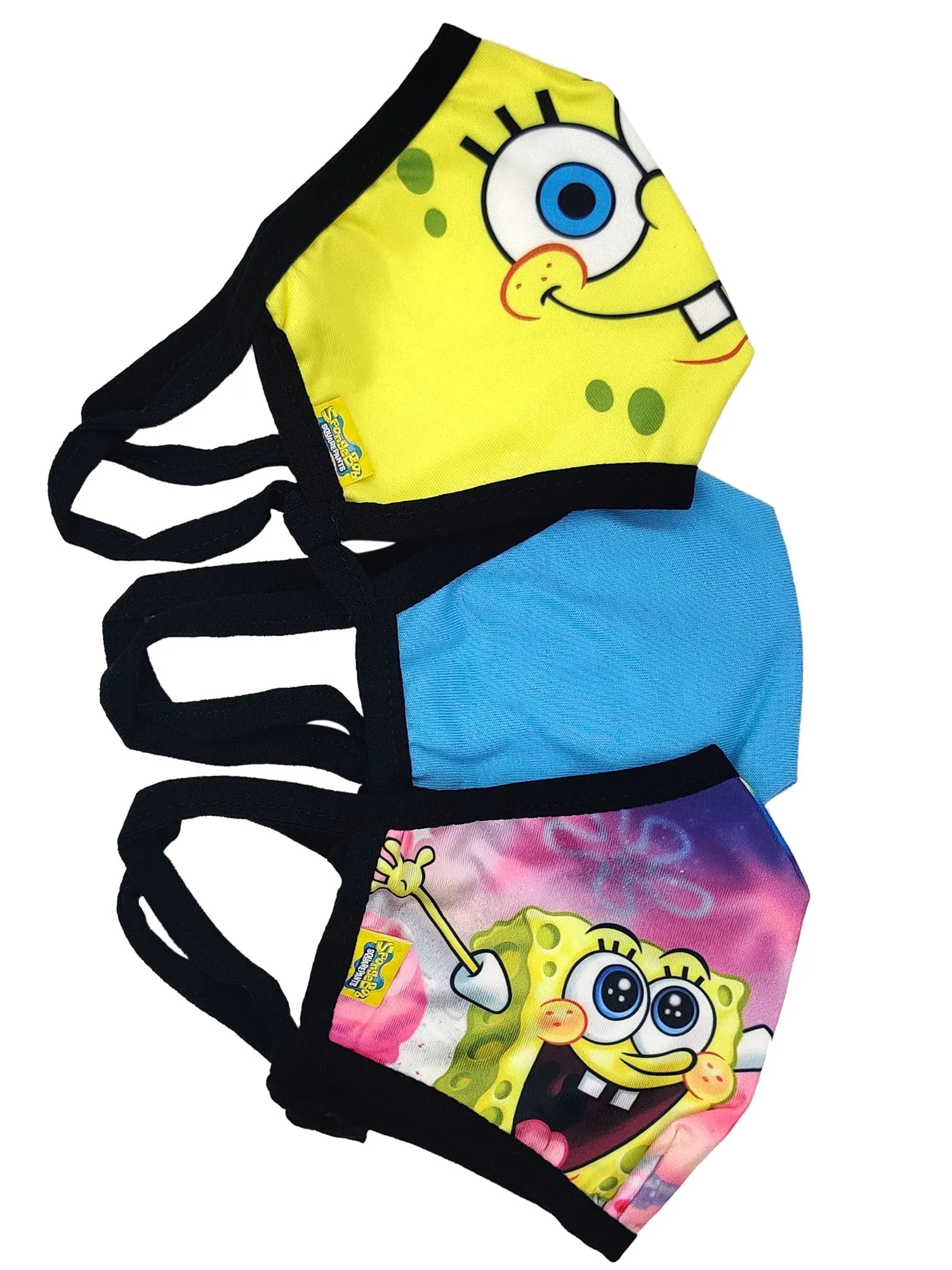 Kids Boys Spongbob Patrick Face Mask Cover & Bandana Krabby Patties 5 Piece Set
