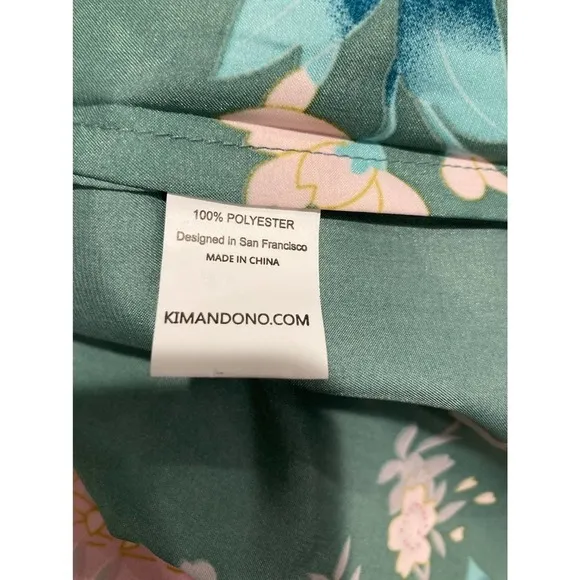 KIM   ONO Long multi colored peacock and floral Japanese inspired robe Kimono OS